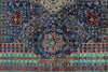 10x14 Navy and Turquoıse Turkish Tribal Rug