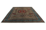 9x12 Green and Blue Turkish Tribal Rug