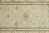 3x19 Light Blue and Ivory Turkish Oushak Runner