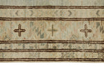 3x19 Light Blue and Ivory Turkish Oushak Runner