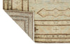 3x19 Light Blue and Ivory Turkish Oushak Runner