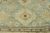 9x12 Light Blue and Ivory Turkish Tribal Rug