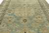 9x12 Light Blue and Ivory Turkish Tribal Rug