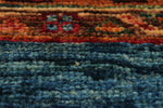 9x12 Multicolor and Blue Kazak Tribal Rug