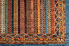 9x12 Multicolor and Blue Kazak Tribal Rug