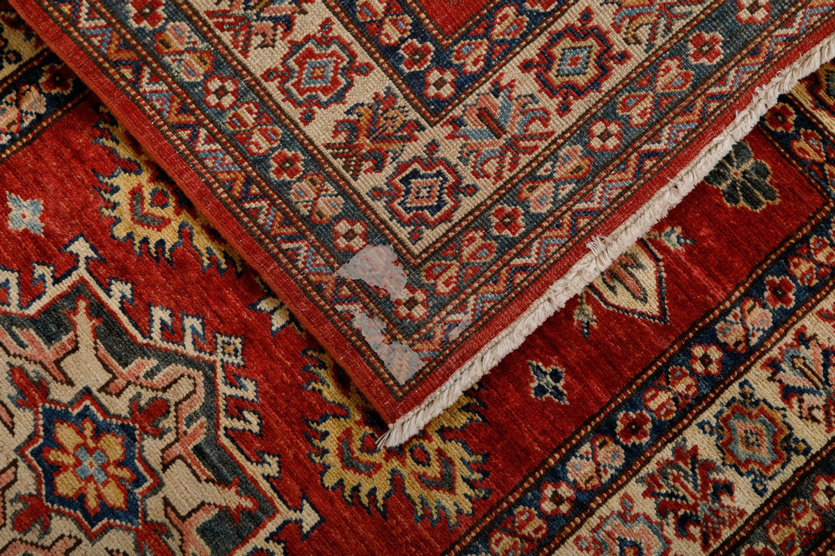 3x32 Red and Ivory Kazak Tribal Runner
