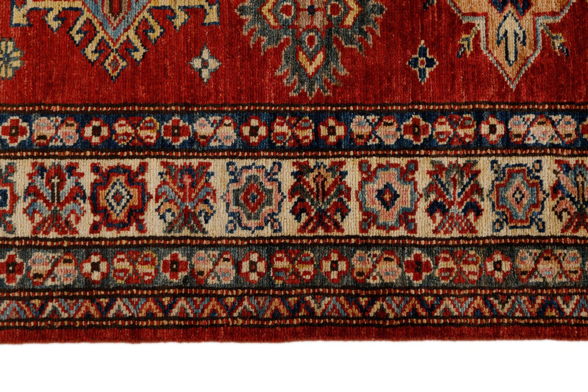 3x32 Red and Ivory Kazak Tribal Runner