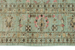 8x11 Light Green and Multicolor Turkish Tribal Rug