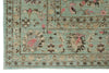 8x11 Light Green and Multicolor Turkish Tribal Rug