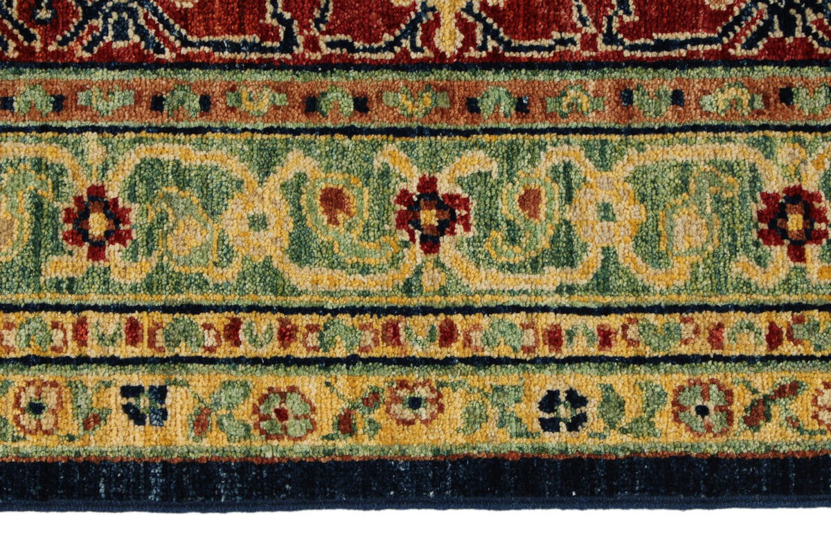 9x12 Navy and Multicolor Anatolian Tribal Rug
