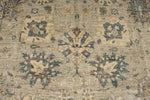 6x9 Beige and Multicolor Turkish Tribal Rug