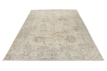 6x9 Beige and Multicolor Turkish Tribal Rug