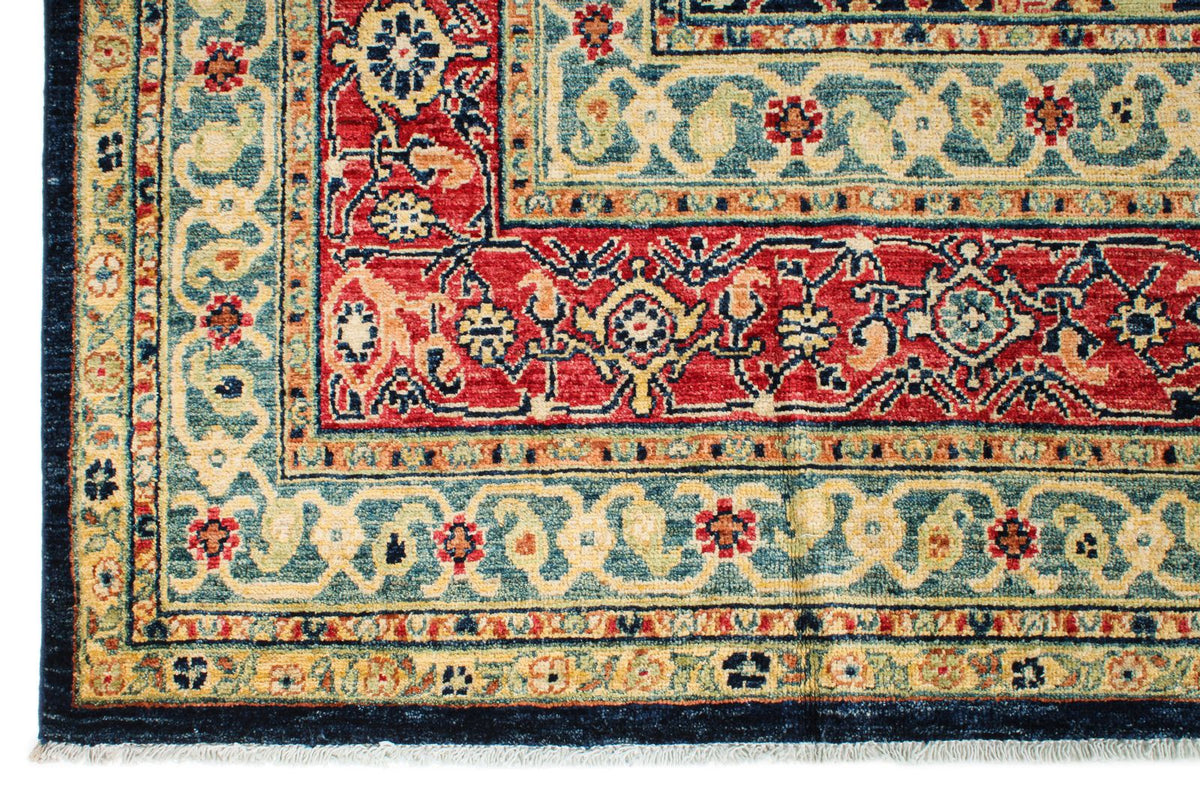 8x10 Navy and Multicolor Anatolian Traditional Rug