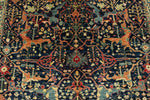 8x10 Navy and Multicolor Anatolian Traditional Rug