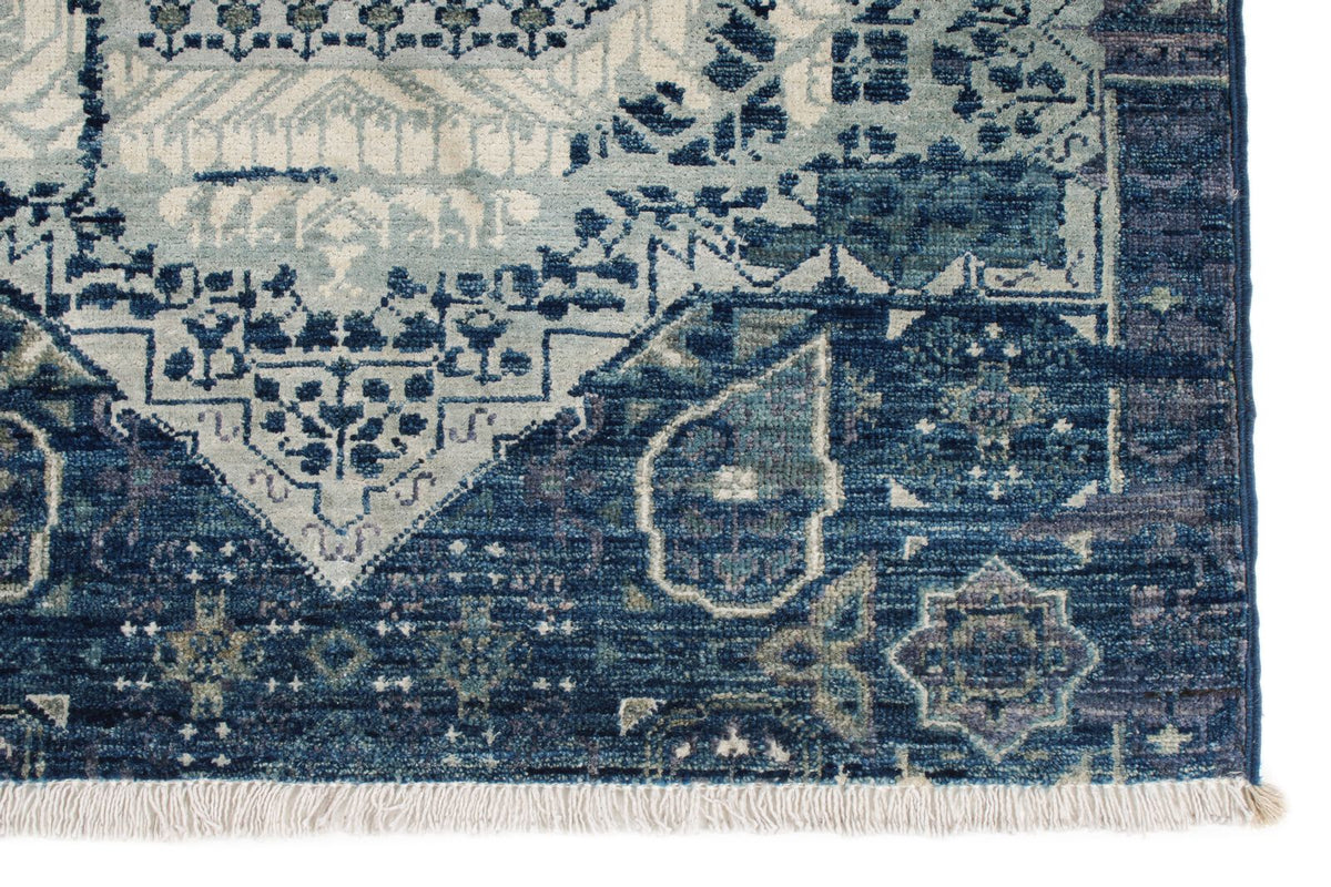 3x12 Blue and Gray Turkish Tribal Runner