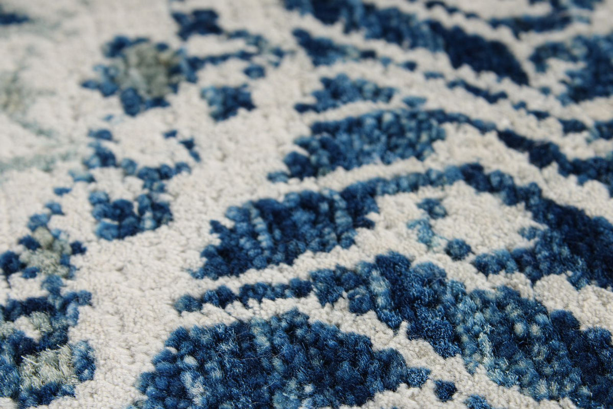 3x12 Blue and Gray Turkish Tribal Runner