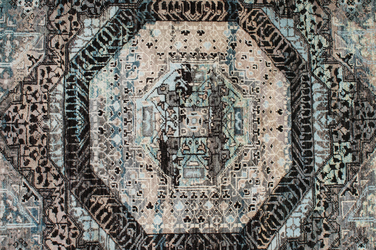 3x12 Gray and Multicolor Turkish Tribal Runner