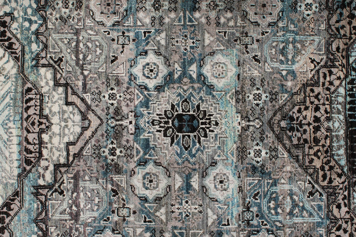 3x12 Gray and Multicolor Turkish Tribal Runner