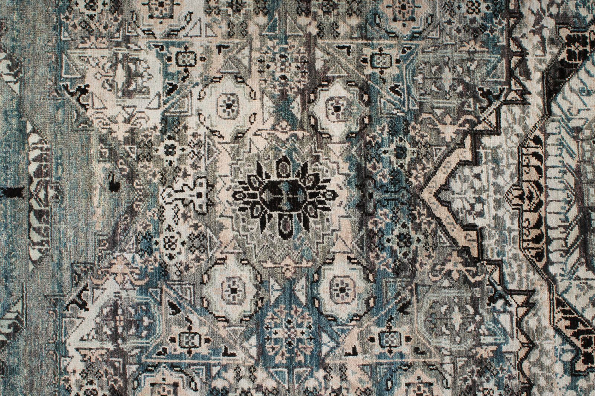 3x12 Gray and Multicolor Turkish Tribal Runner