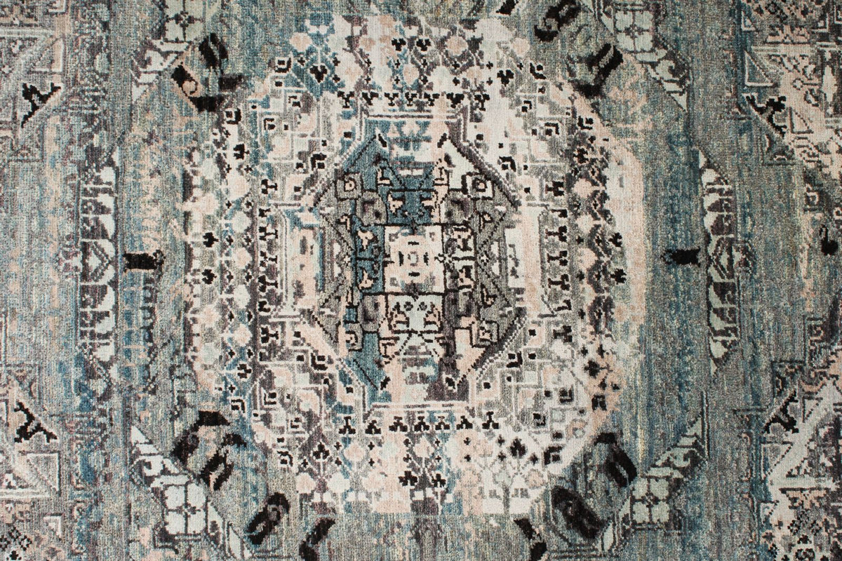 3x12 Gray and Multicolor Turkish Tribal Runner
