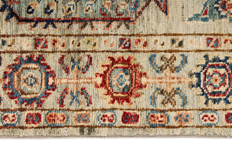 3x10 Gray and Multicolor Turkish Tribal Runner