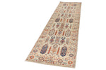 3x10 Gray and Multicolor Turkish Tribal Runner