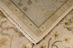 6x9 Beige and Blue Turkish Oushak Rug