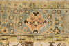 6x9 Beige and Blue Turkish Oushak Rug