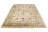 6x9 Beige and Blue Turkish Oushak Rug