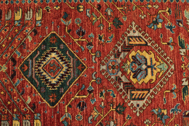 3x10 Red and Navy Anatolian Traditional Runner