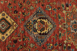 3x10 Red and Navy Anatolian Traditional Runner