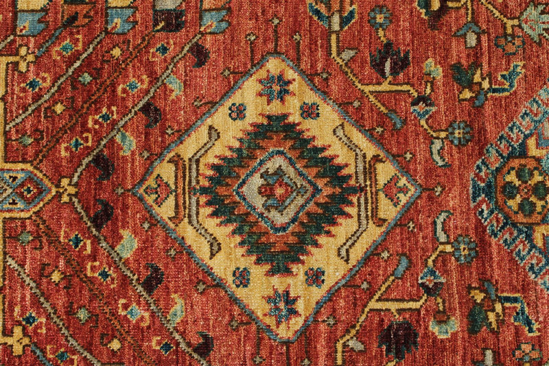 3x10 Red and Navy Anatolian Traditional Runner