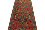 3x10 Red and Navy Anatolian Traditional Runner