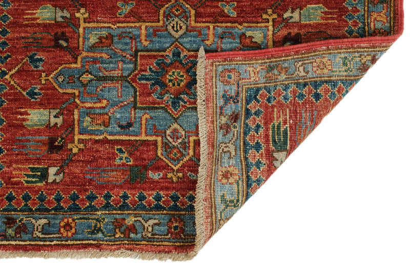 3x10 Red and Navy Anatolian Traditional Runner