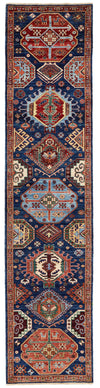 3x12 Navy and Red Anatolian Traditional Runner