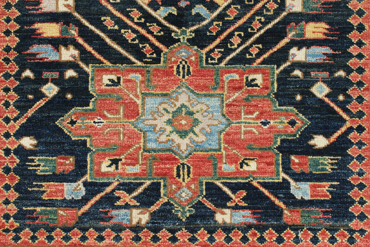 3x10 Navy and Ivory Anatolian Traditional Runner