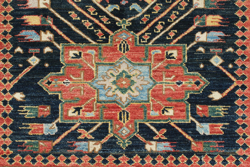 3x10 Navy and Ivory Anatolian Traditional Runner