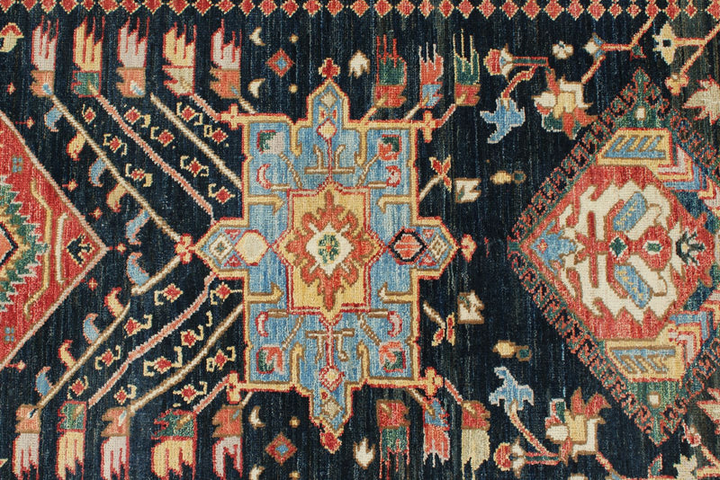3x10 Navy and Ivory Anatolian Traditional Runner