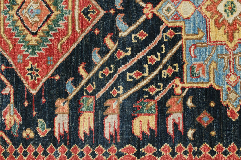 3x10 Navy and Ivory Anatolian Traditional Runner