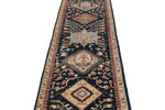 3x10 Navy and Ivory Anatolian Traditional Runner