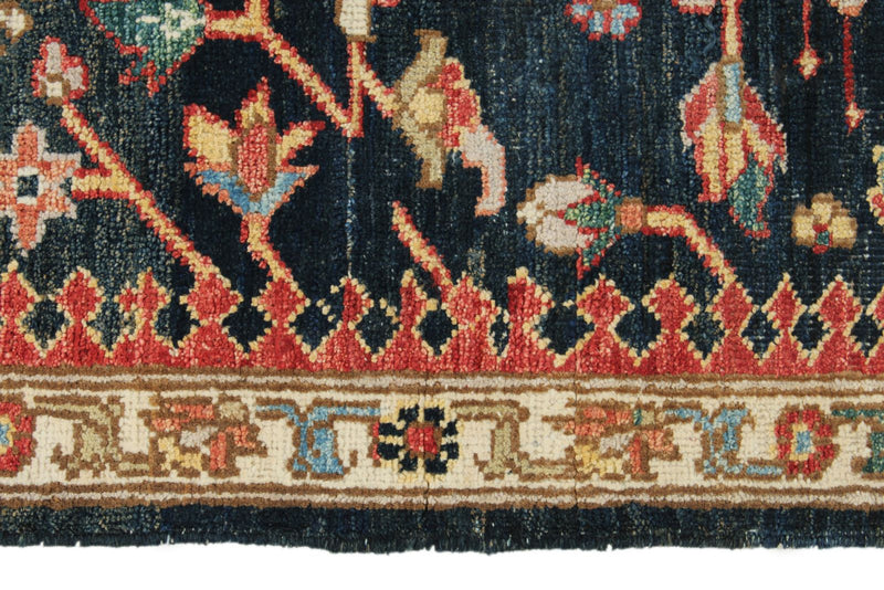 3x10 Navy and Ivory Anatolian Traditional Runner
