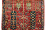 3x10 Red and Navy Anatolian Traditional Runner