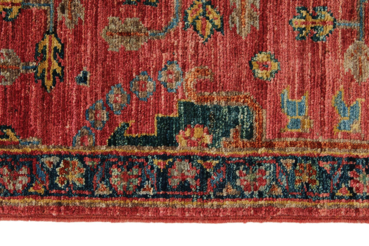 3x10 Red and Navy Anatolian Traditional Runner