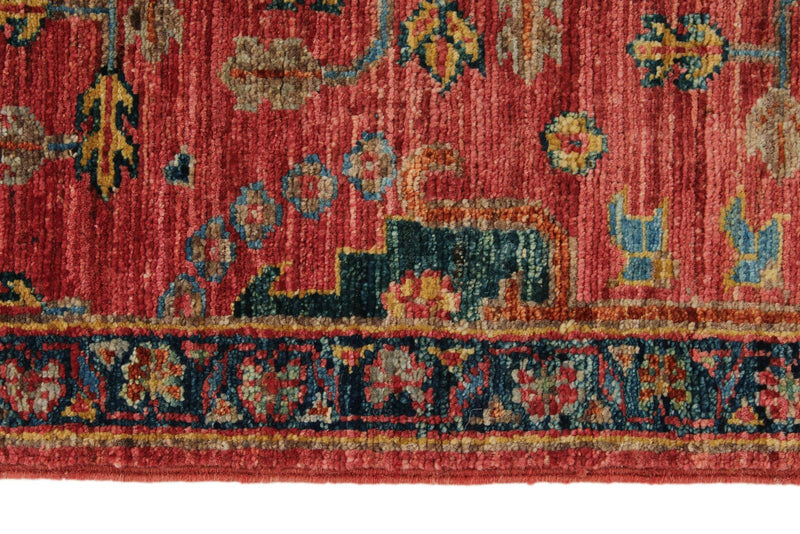 3x10 Red and Navy Anatolian Traditional Runner