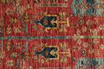 3x10 Red and Navy Anatolian Traditional Runner