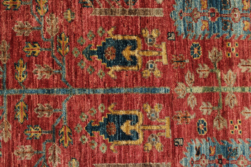 3x10 Red and Navy Anatolian Traditional Runner