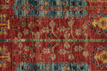 3x10 Red and Navy Anatolian Traditional Runner