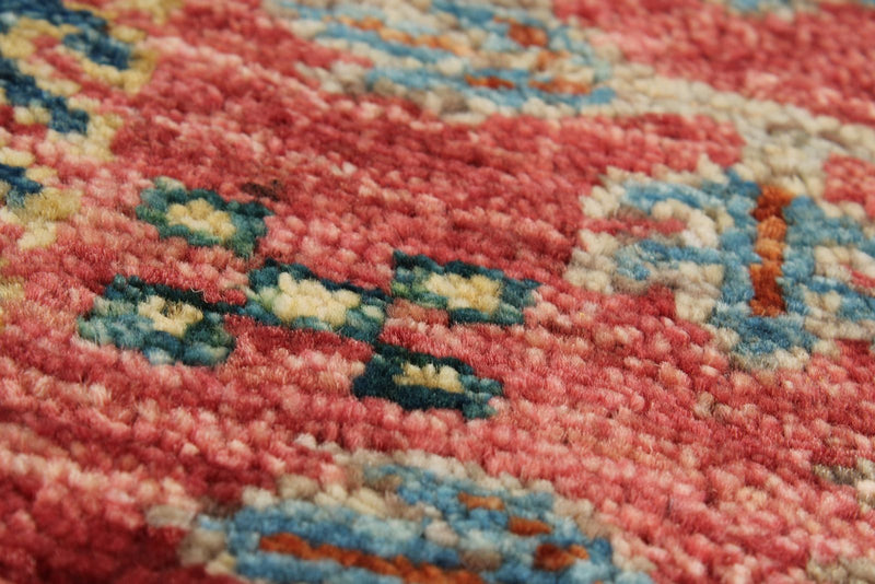 3x10 Red and Navy Anatolian Traditional Runner
