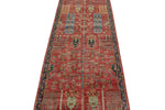 3x10 Red and Navy Anatolian Traditional Runner