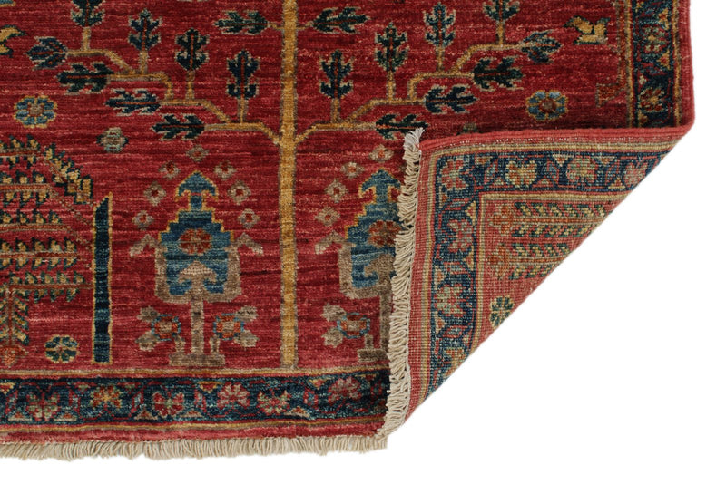3x10 Red and Navy Anatolian Traditional Runner